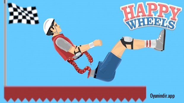 Happy Wheels seviye editöründe oluşturulan karmaşık parkur