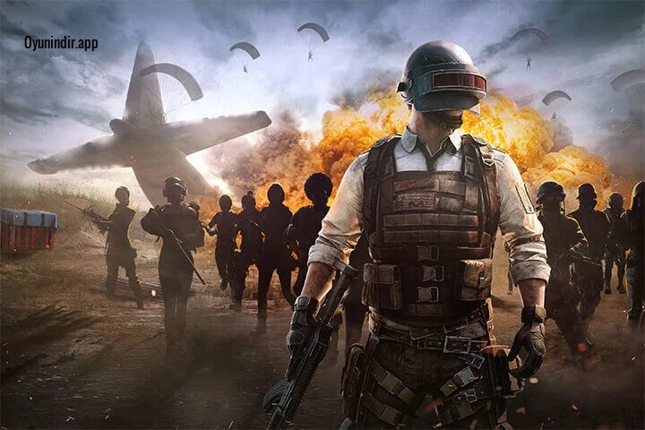 PUBG Mobile PC karakterinin çatışma sırasında haritada ilerleyişi