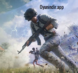 PUBG Mobile PC oynanışında silah kullanımı ve savaş alanı görünümü