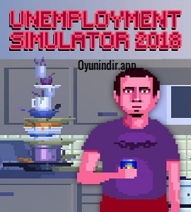 Unemployment Simulator 2018 oyununda küçük dairede geçen günlük işsizlik rutini