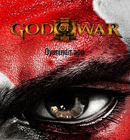God of War III Remastered oyununda Kratos fırtınalı gökyüzü altında kayalık bir zirvede devasa su tanrısı Poseidon ile karşı karşıya geliyor