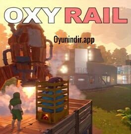 OxyRail açık dünyasında tren üssünü geliştirme, çevreden malzeme toplama ve tehlikeli bölgeleri keşfetme.