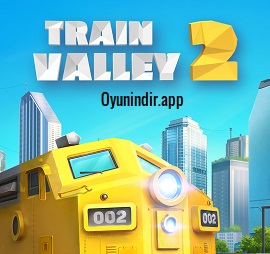 Train Valley 2 haritasında kıyıdaki fabrikaları birbirine bağlayan kıvrımlı raylar, yük hedefleri ve hat inşa maliyetleri.